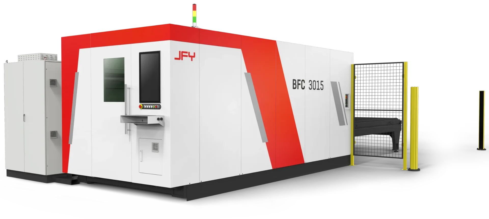 JFY BFC 3015: Ansicht mit Schaltschrank und Schutzeinhausung